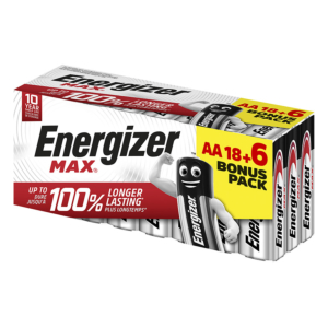 PILAS ENERGIZER ALCALINAS MAX AA 24 UD.                                                             