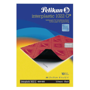PAPEL CARBÓN PELIKAN INTERPLASTIC NEGRO A4 REF. 1022-G