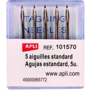 AGUJAS ETIQUETADORA TEXTIL APLI 5 UD.                                                               