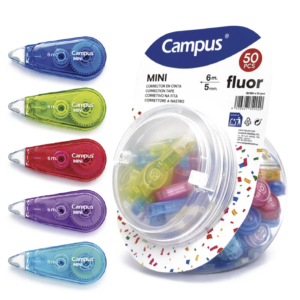 CORRECTOR EN CINTA CAMPUS MINI FLÚOR 5 MM X 6 M