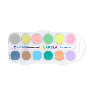 ACUARELAS CAMPUS 12 COLORES SURTIDOS PASTEL REF. 630862