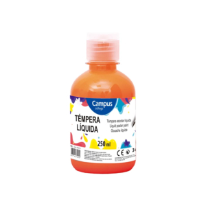 TÉMPERA LÍQUIDA CAMPUS COLLEGE NARANJA 250 ML.
