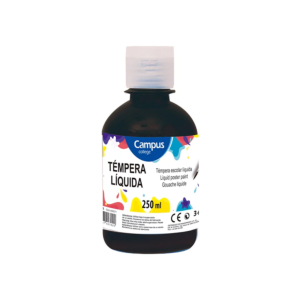 TÉMPERA LÍQUIDA CAMPUS COLLEGE NEGRO 250 ML.