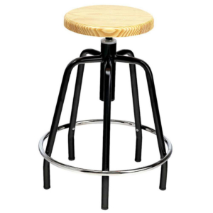 TABURETE ESCOLAR CON REPOSAPIÉS ALTURA 50 - 69 CM                                                   