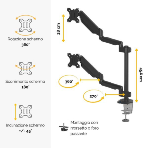 BRAZO DOBLE VERTICAL PLATINUM SERIE