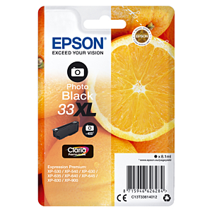 EPSON EXPRESSION HOME XP-530/XP630/XP635/XP830 CARTUCHO NEGRO FOTO 33XL