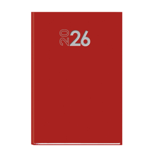 AGENDA ENCUADERNADA PRAXIS DÍA PÁGINA 145 X 210 MM. ROJO