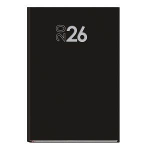 AGENDA ENCUADERNADA PRAXIS DÍA PÁGINA 145 X 210 MM. NEGRO