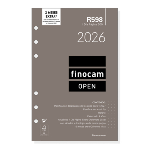 RECAMBIO DÍA PÁGINA PARA AGENDA FINOCAN OPEN 500 REF. R-598