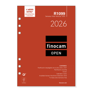 RECAMBIO SEMANA VISTA PARA AGENDA FINOCAN OPEN 1000 REF. R-1099