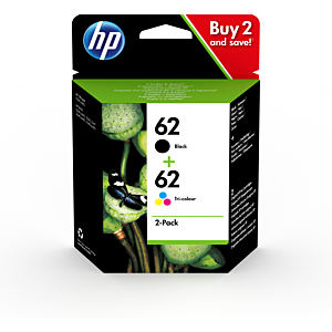 HP ENVY 5604, Nº62 PACK 2 CARTUCHOS NEGRO/TRICOLOR