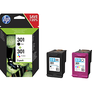HP Nº301 PACK 2 CARTUCHOS (NEGRO/TRICOLOR)