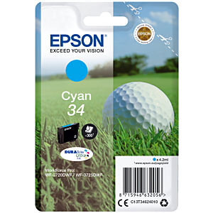 EPSON SINGLEPACK CYAN 34 DURABRITE ULTRA INK