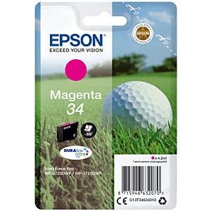 EPSON SINGLEPACK MAGENTA 34 DURABRITE ULTRA INK