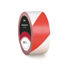 CINTA ADHESIVA DE SUELO ROJO/BLANCA 48 MM X 63 M.