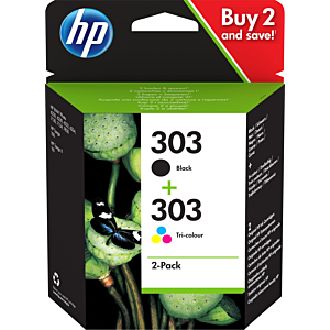 HP  ENVY PHOTO 6230,7130,7134,7830 COMBO PACK 2 NEGRO Y COLOR Nº303