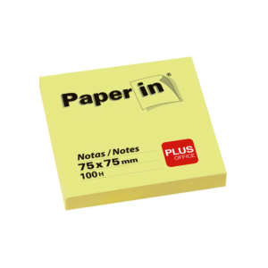 BLOC DE NOTAS REPOSICIONABLES PAPER IN AMARILLAS 75 X 75 MM