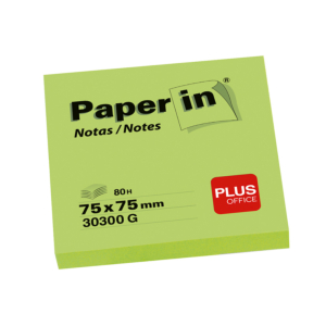 BLOC DE NOTAS REPOSICIONABLES PAPER IN NEÓN VERDE FLÚOR