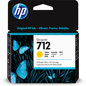 HP DESIGNJET T200/T600, CARTUCHO AMARILLO 712