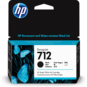 HP DESIGNJET T200/T600, CARTUCHO NEGRO 712