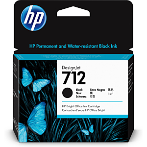 HP DESIGNJET T200/T600, CARTUCHO NEGRO 712XL