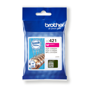 BROTHER CARTUCHO DE TINTA MAGENTA LC421M PARA DCP-J1050DW / DCP-J1140DW / MFC-J1010DW