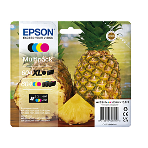 EPSON CARTUCHO 4 COLORES MULTIPACK 604XL NEGRO/604 CMY  XP-2200, WF-2910DWF PIÑA