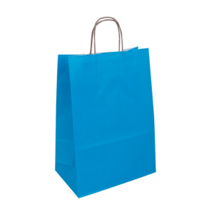 PACK 25 BOLSAS PAPEL AZUL CLARO 260 X 100 X 350 MM.