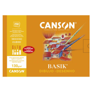 LÁMINA DIBUJO CANSON BASIK A4 250 HOJAS 130G CON RECUADRO                                           