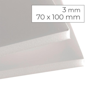 CARTÓN PLUMA YOSAN ESPESOR 3MM 70 X 100 MM BLANCO                                                   