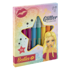 ROTULADORES DE GLITTER GRAFIX 8 COLORES                                                             