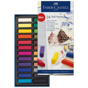 PASTELES BLANDOS FABER-CASTELL MINI CREATIVE STUDIO 24 COLORES                                      
