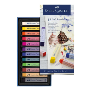 PASTELES BLANDOS FABER-CASTELL CREATIVE STUDIO 12 COLORES                                           