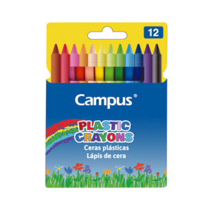 LÁPICES DE CERA DURA CAMPUS 12 COLORES SURTIDOS