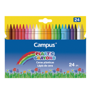 LÁPICES DE CERA DURA CAMPUS 24 COLORES SURTIDOS