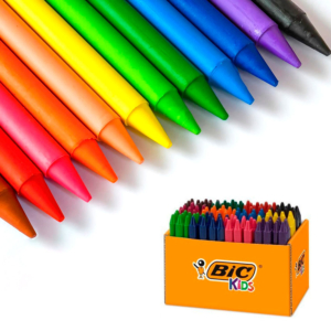 LÁPICES TRIANGULARES DE CERA DURA BIC PLASTIDECOR PEQUES 144 UNID. COLORES SURTIDOS REF. 8878332
