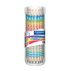 LÁPIZ DE COLORES CAMPUS RAINBOW BOTE 24 UNID. REF. 630208