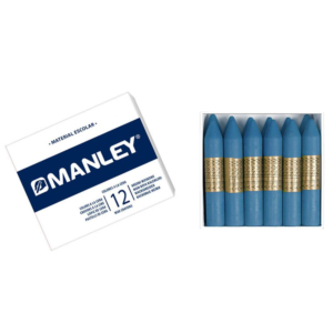 CERAS BLANDAS MANLEY AZUL TURQUESA 12 UD.                                                           