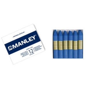 CERAS BLANDAS MANLEY AZUL CELESTE 12 UD.                                                            
