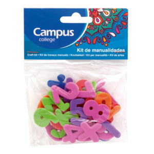 SET MANUALIDADES CAMPUS COLLEGE NÚMEROS GOMA EVA                                                    