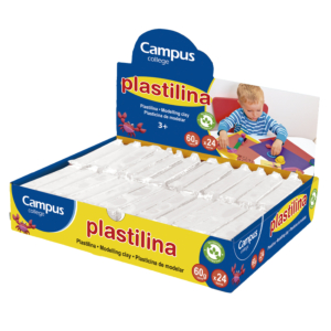 PLASTILINA CAMPUS COLLEGE 60G BLANCO                                                                