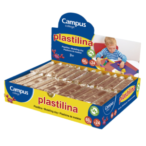 PLASTILINA CAMPUS COLLEGE 60G MARRÓN                                                                
