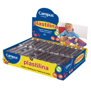 PLASTILINA CAMPUS COLLEGE 60G NEGRO                                                                 