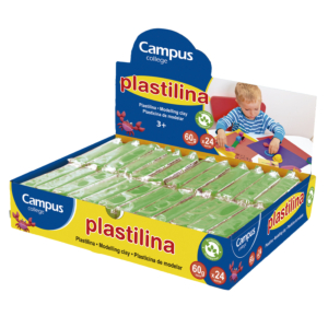 PLASTILINA CAMPUS COLLEGE 60G VERDE CLARO                                                           