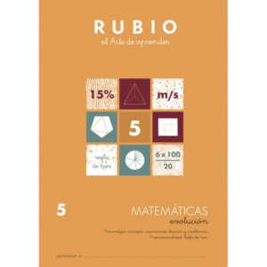 CUADERNO RUBIO MATEMÁTICAS EVOLUCIÓN 5 10 UD.                                                       