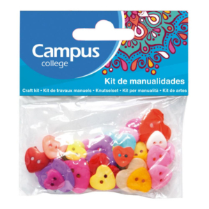 SET MANUALIDADES CAMPUS COLLEGE BOTÓN CORAZÓN                                                       