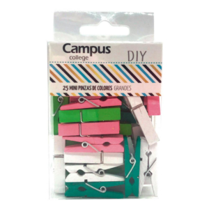 PINZA MADERA CAMPUS COLLEGE COLORES SURTIDOS 25 UD.                                                 