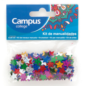 SET MANUALIDADES CAMPUS COLLEGE ESTRELLAS PURPURINA                                                 