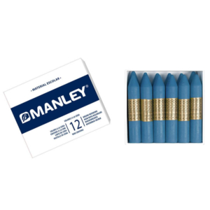 CERAS BLANDAS MANLEY AZUL COBALTO 12 UD.                                                            