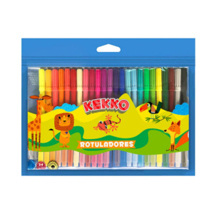 ROTULADORES KEKKO TINTA LAVABLE 24 COLORES                                                          